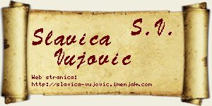 Slavica Vujović vizit kartica